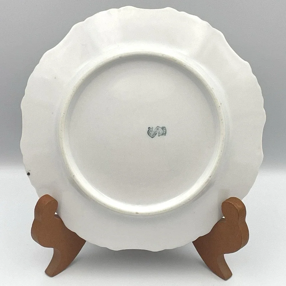 Antique 1920s‎ Silesia Germany Mallard Duck Porcelain Cabinet Plate 8